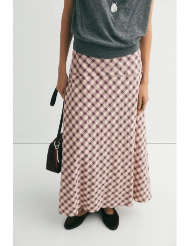 FALDA SALZBURG CAPA CUADROS MARRON
