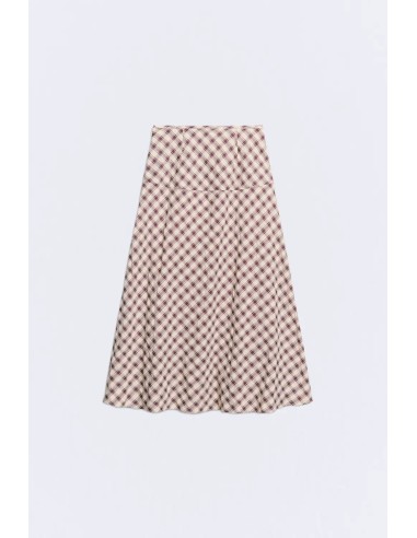 FALDA SALZBURG CAPA CUADROS MARRON