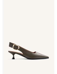 ZAPATO TACON DESTALONADO VERDE