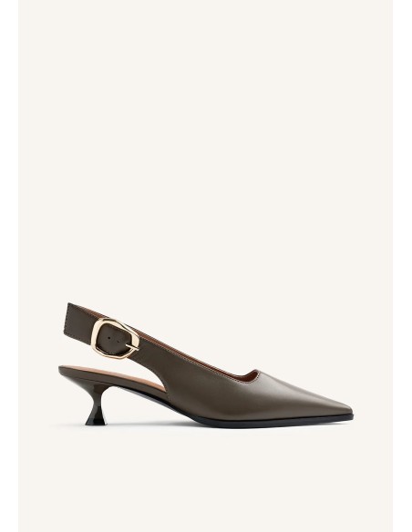 ZAPATO TACON DESTALONADO VERDE