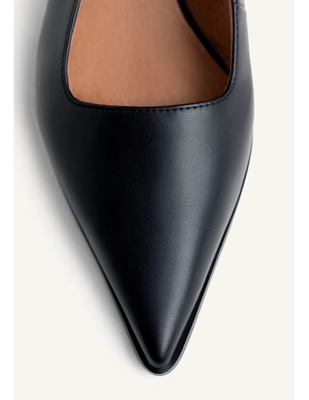 ZAPATO TACON DESTALONADO NEGRO
