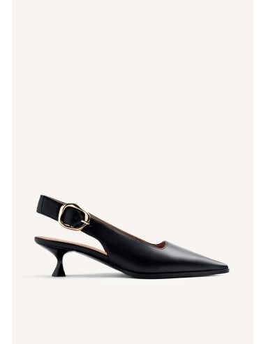 ZAPATO TACON DESTALONADO NEGRO