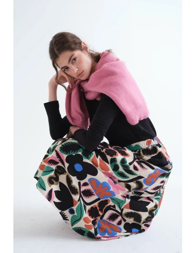 FALDA MIDI CON ESTAMPADO NEO GARDEN 12011