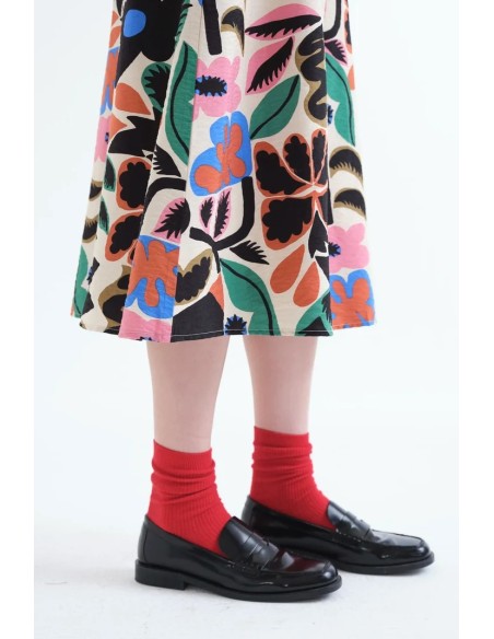 FALDA MIDI CON ESTAMPADO NEO GARDEN 12011