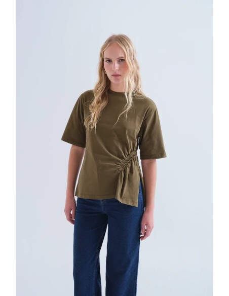 CAMISETA BÁSICA 100%ALGODÓN VERDE OLIVA 11006