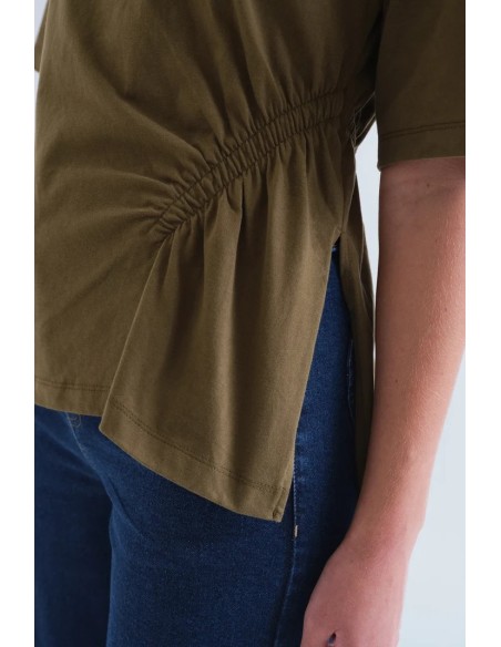 CAMISETA BÁSICA 100%ALGODÓN VERDE OLIVA 11006