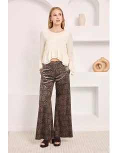 PANTALON TERCIOPELO PAISLEY ZARNITA