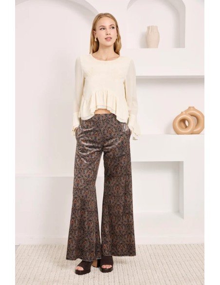 PANTALON TERCIOPELO PAISLEY ZARNITA