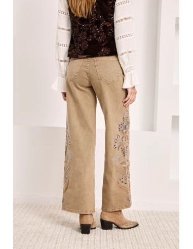 PANTALON WIDE LEG BORDADOS OLINDRA