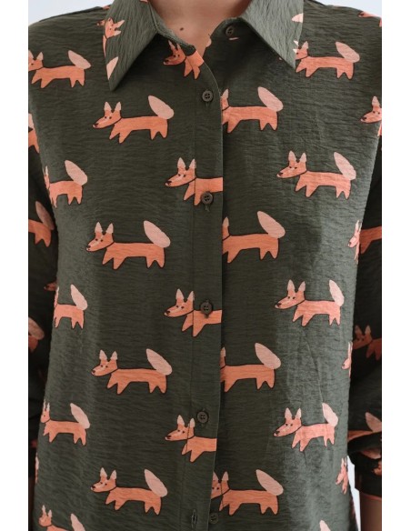 CAMISA CON ESTAMPADO VOLPE 11024