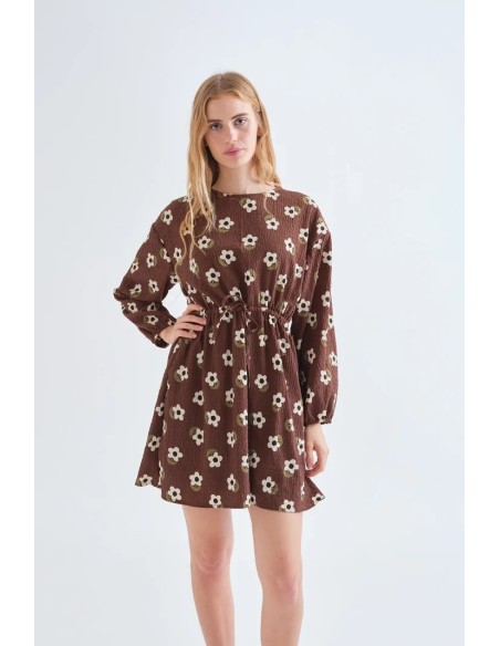 VESTIDO CORTO CON ESTAMPADO SANTINI 41016