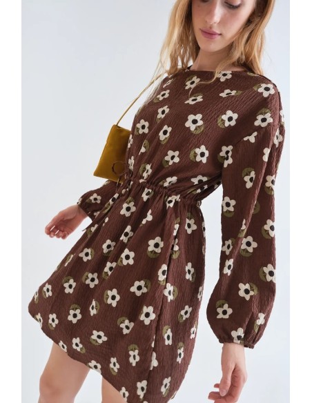 VESTIDO CORTO CON ESTAMPADO SANTINI 41016