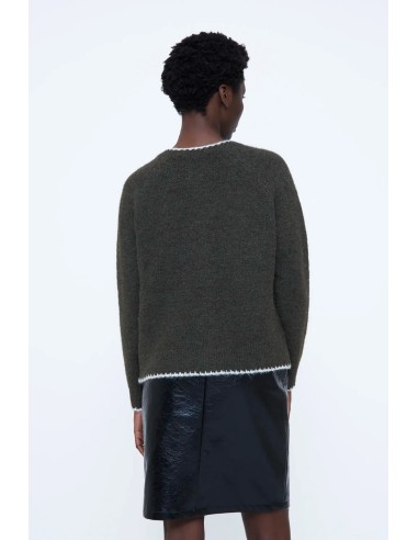 CARDIGAN DE PUNTO VERDE OSCURO 10627