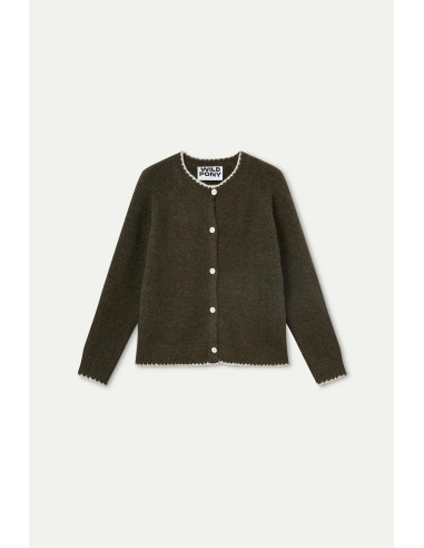 CARDIGAN DE PUNTO VERDE OSCURO 10627