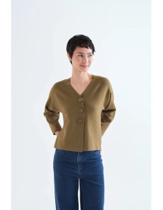 CARDIGAN VERDE OLIVA 10231