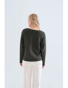 JERSEY PUNTO DE RAYAS VERDE OLIVA 0401 2