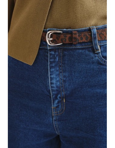 CINTURON PIEL SINTENTICA CON ESTAMPADO DE ANIMAL PRINT 10800