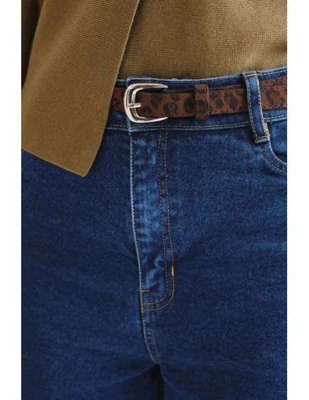 CINTURON PIEL SINTENTICA CON ESTAMPADO DE ANIMAL PRINT 10800