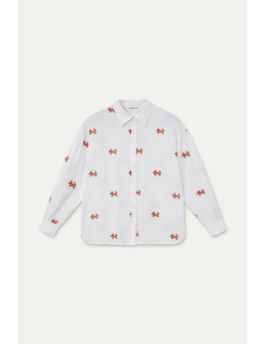 CAMISA 1005 ALGODON CON BORDADOS DE ZORRITOS  41012