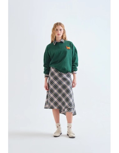 SUDADERA 100% ALGODON VERDE CON PARCHE DE CARACOL 42017