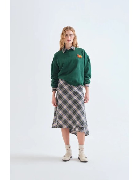 SUDADERA 100% ALGODON VERDE CON PARCHE DE CARACOL 42017