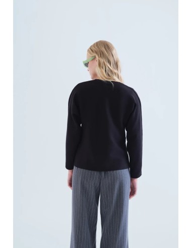 CARDIGAN NEGRO CON BOTONES GRANDES 10210