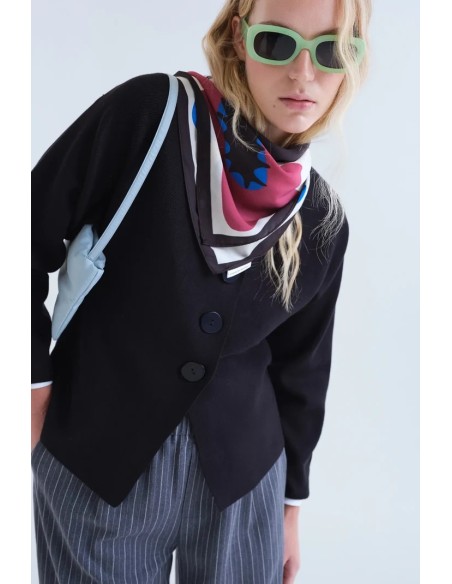 CARDIGAN NEGRO CON BOTONES GRANDES 10210