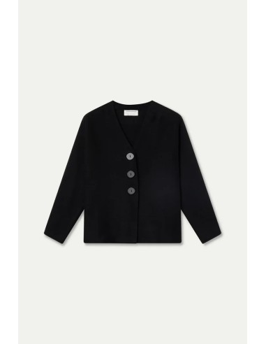 CARDIGAN NEGRO CON BOTONES GRANDES 10210