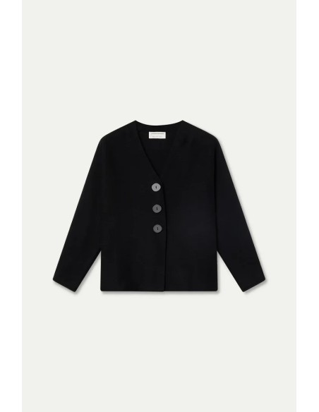 CARDIGAN NEGRO CON BOTONES GRANDES 10210