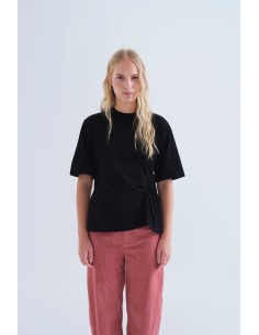 CAMISETA BASICA 100% ALGODON NEGRO 11009