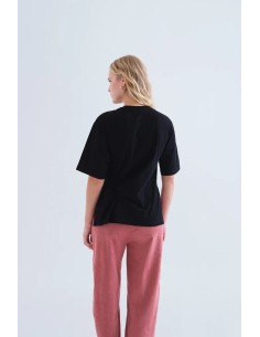 CAMISETA BASICA 100% ALGODON NEGRO 11009 2