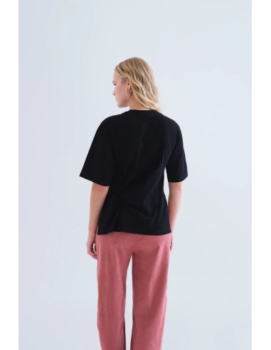 CAMISETA BASICA 100% ALGODON NEGRO 11009
