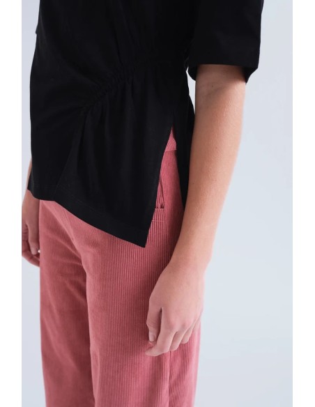 CAMISETA BASICA 100% ALGODON NEGRO 11009