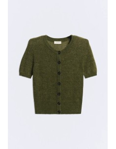 CARDIGAN DE MANGA CORTA LANA Y ALPACA SABRINA
