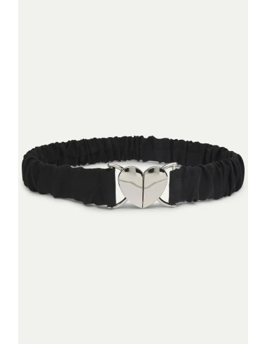 CINTURON NEGRO CON HEBILLA DE CORAZON 10804