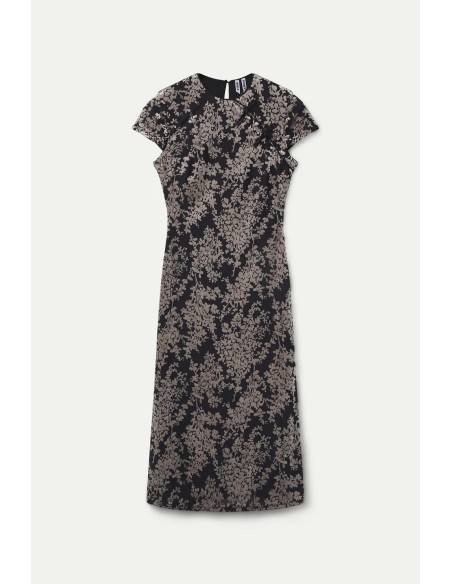 VESTIDO MIDI ESTAMPADO DEVORÉ 11279
