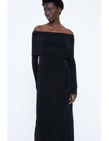 VESTIDO MIDI HOMBROS DESCUBIERTOS 11266