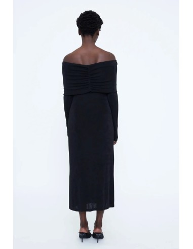 VESTIDO MIDI HOMBROS DESCUBIERTOS 11266