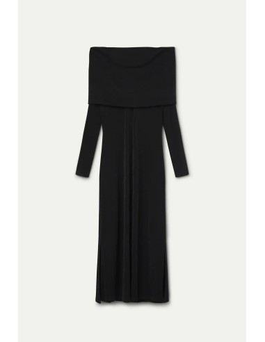 VESTIDO MIDI HOMBROS DESCUBIERTOS 11266