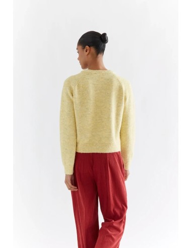 CARDIGAN PUNTO MEZCLA LANA AMARILLO 10287