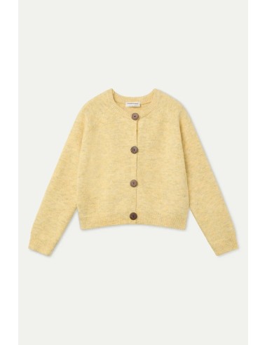 CARDIGAN PUNTO MEZCLA LANA AMARILLO 10287