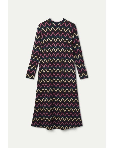 VESTIDO MIDI CON ESTAMPADO SKEIN 11156 SIN FOTO PRECIO