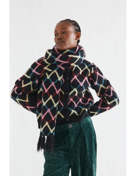 CARDIGAN CON ESTAMPADO SKEIN 10367