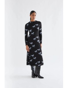 VESTIDO MIDI CON ESTAMPADO HORSE  12108