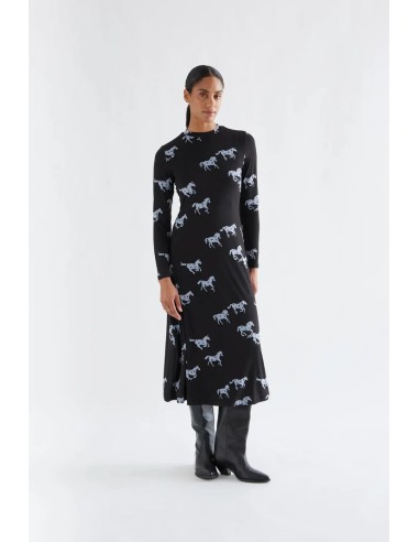 VESTIDO MIDI CON ESTAMPADO HORSE  12108