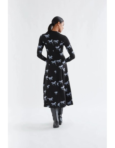 VESTIDO MIDI CON ESTAMPADO HORSE  12108