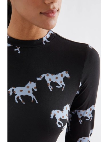VESTIDO MIDI CON ESTAMPADO HORSE  12108