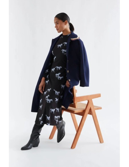 VESTIDO MIDI CON ESTAMPADO HORSE  12108