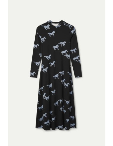 VESTIDO MIDI CON ESTAMPADO HORSE  12108