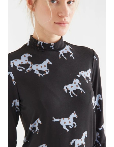 CAMISETA CON ESTAMPADO HORSE 12107